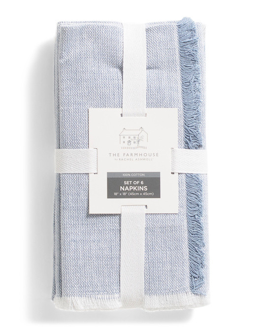 6pk Raw Edge Napkins | TJ Maxx
