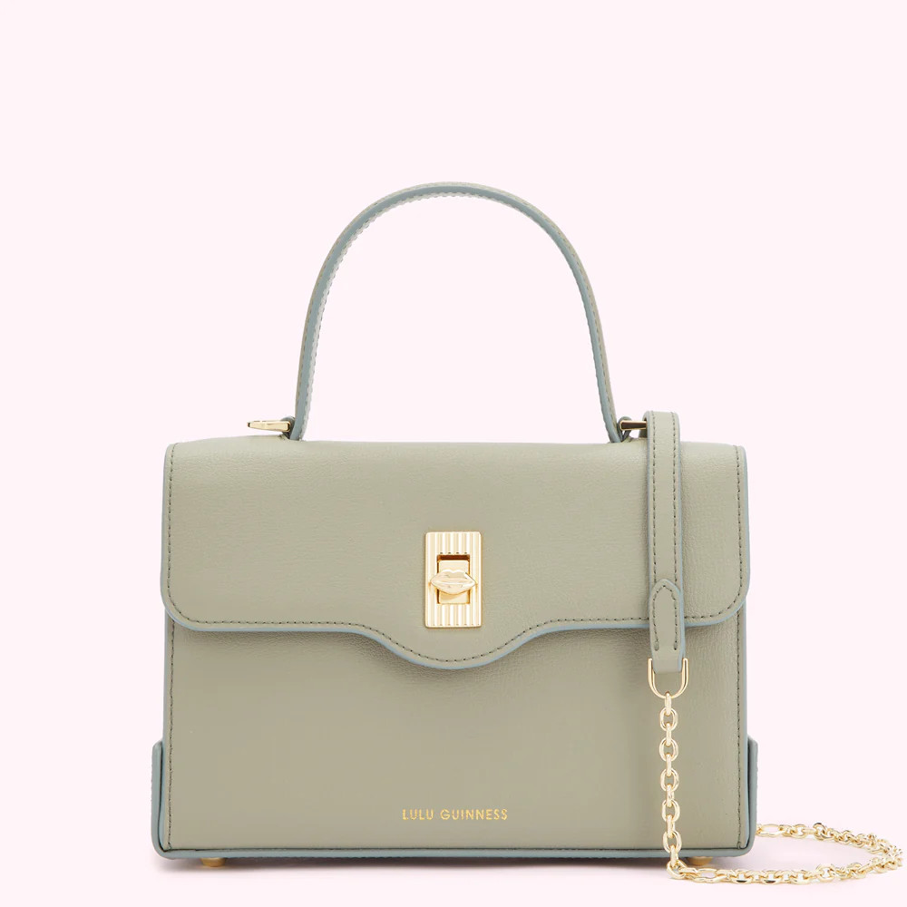 GRANITE LIP TURNLOCK QUEENIE HANDBAG | Lulu Guinness (UK)