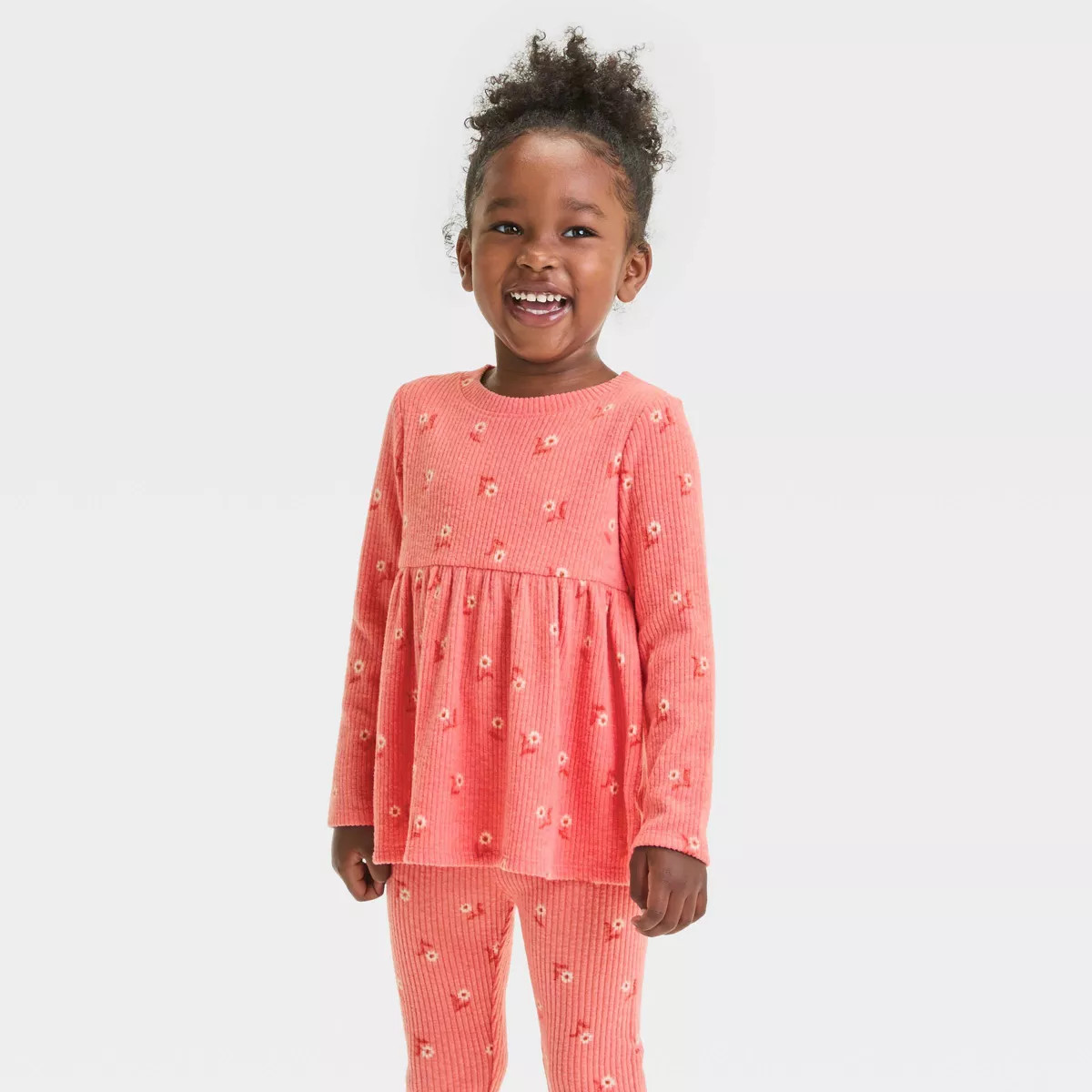 Toddler Girls' Floral Shirt - Cat & Jack™ Orange | Target
