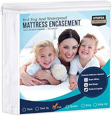 Utopia Bedding Zippered Mattress Encasement - Waterproof Mattress Protector (Full) | Amazon (US)