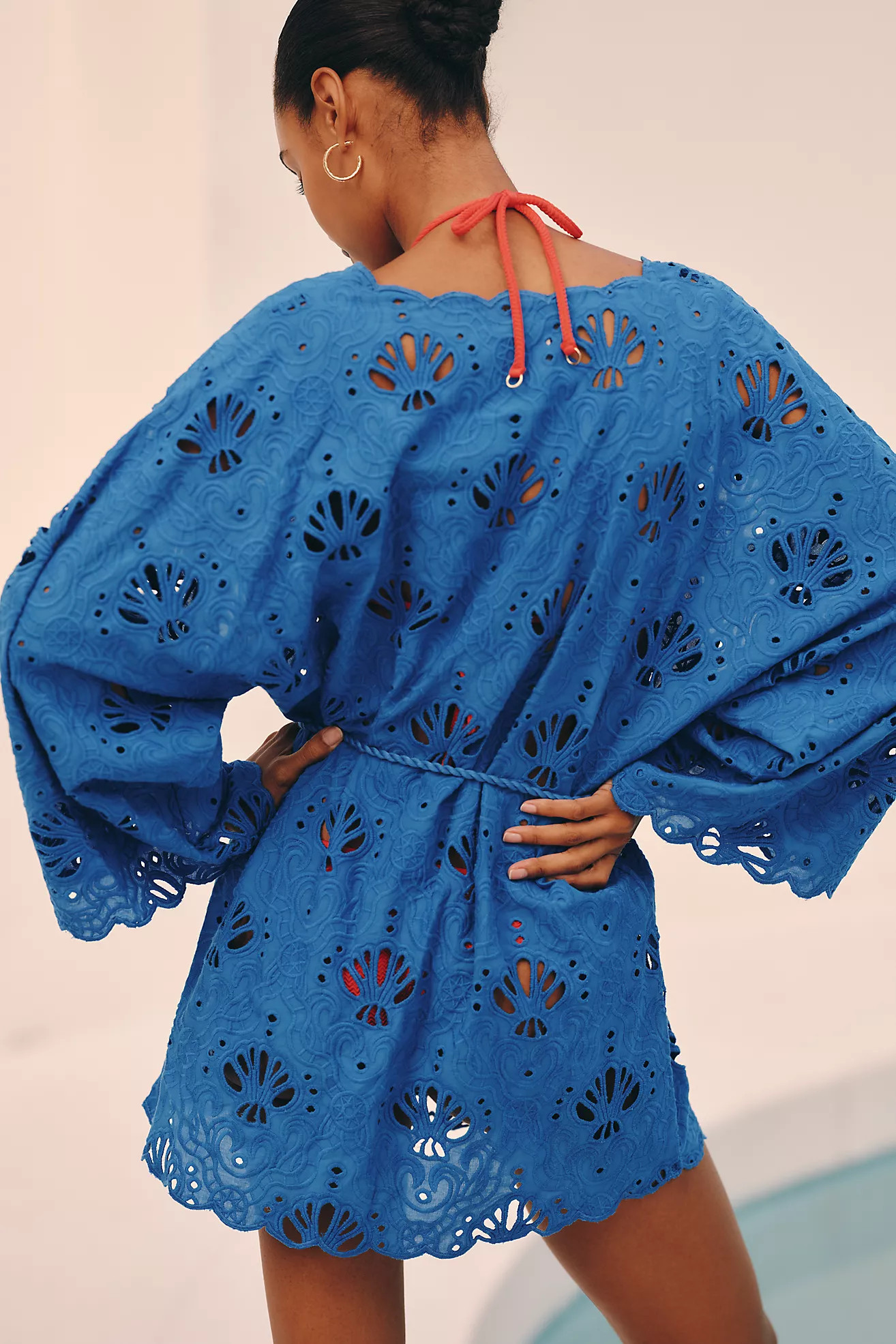 Farm Rio x Anthropologie Shell Eyelet Mini Dress | Anthropologie (US)