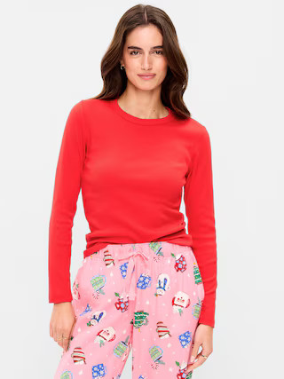 Snug Long-Sleeve Crew-Neck T-Shirt | Old Navy (US)