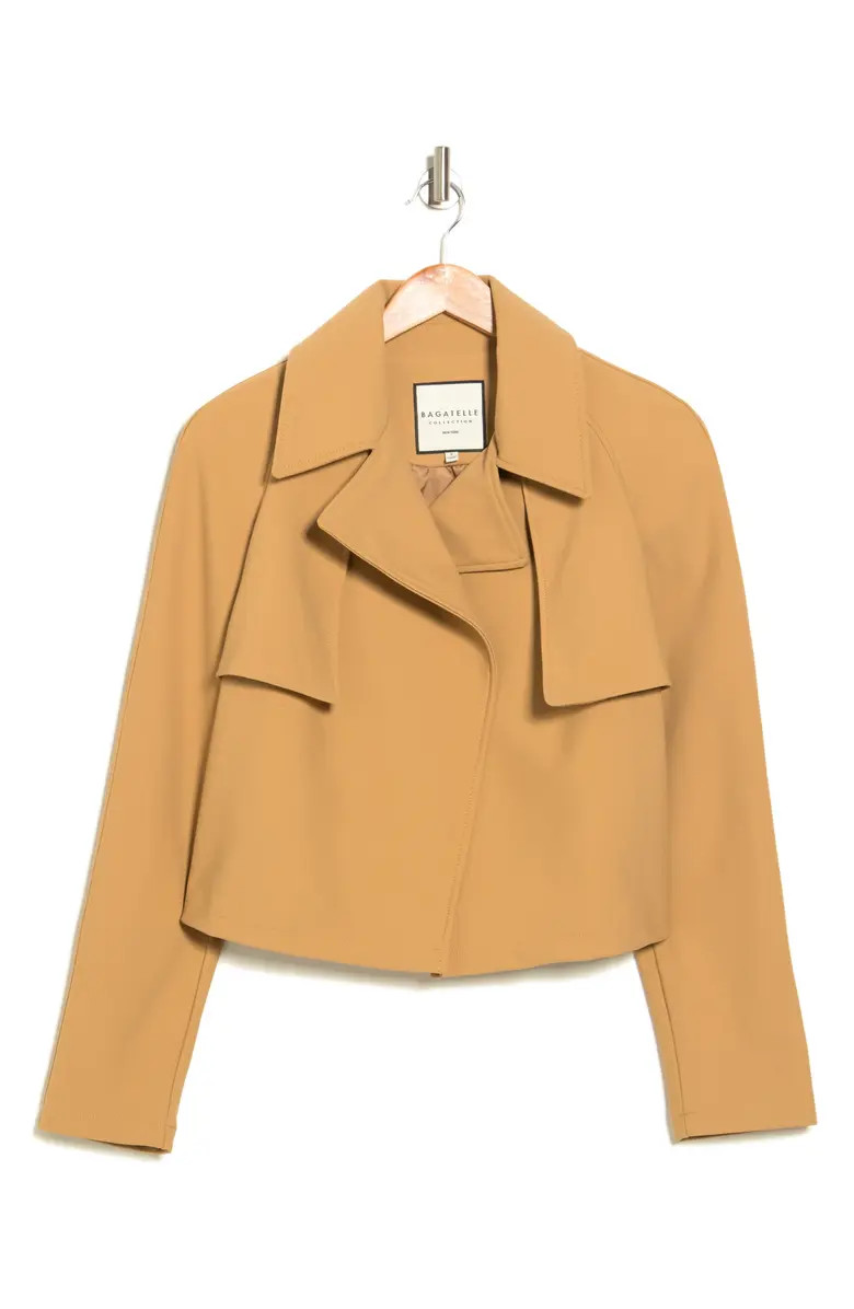 Stretch Nylon Crop Trench Coat | Nordstrom Rack