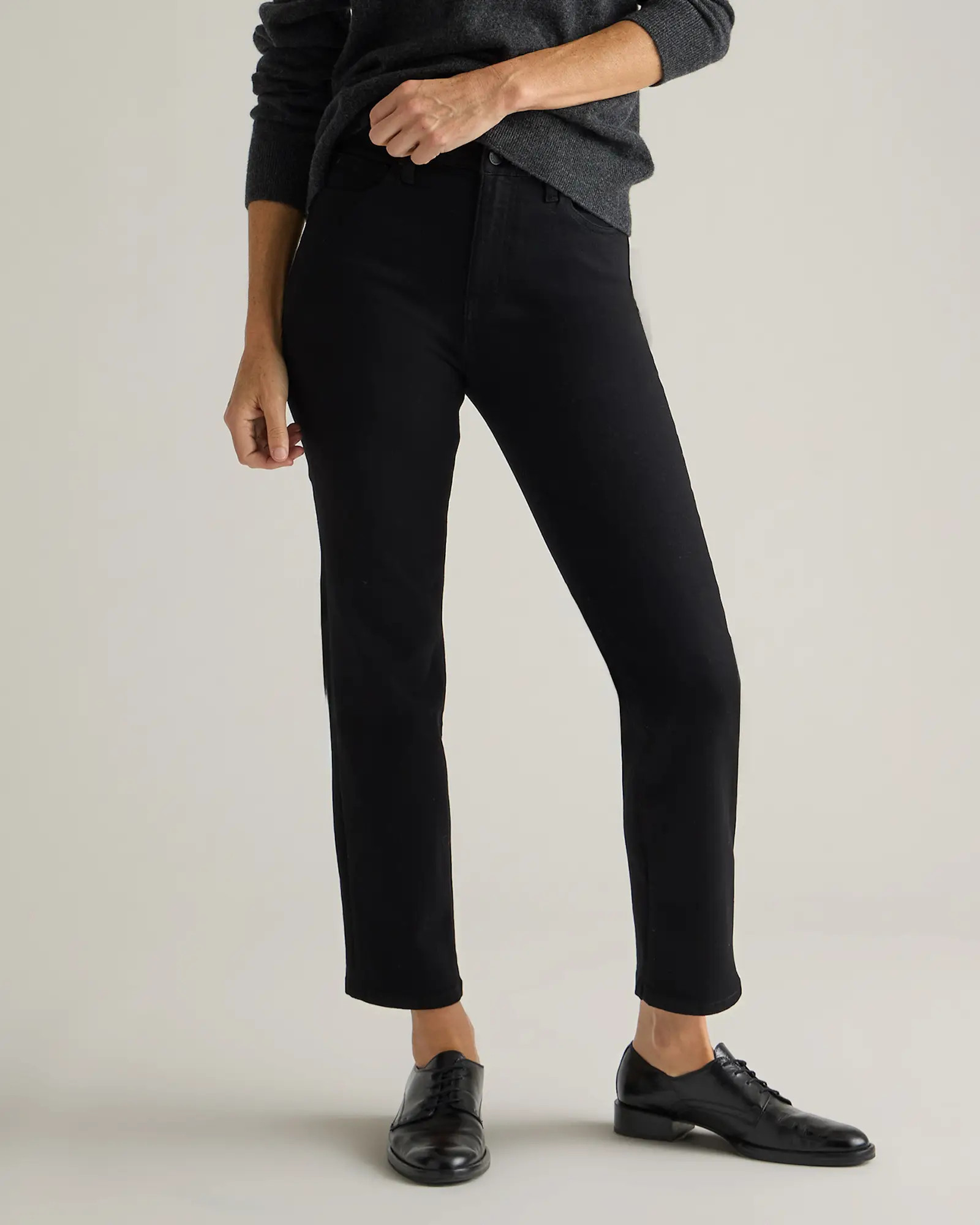 Stretch High Rise Straight Jeans | Quince