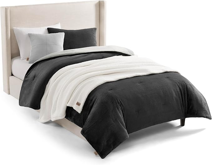 UGG Remina Twin Comforter Set 4 Piece Bed in a Bag with Throw Blanket, Decorative Pillow, Sham, a... | Amazon (US)