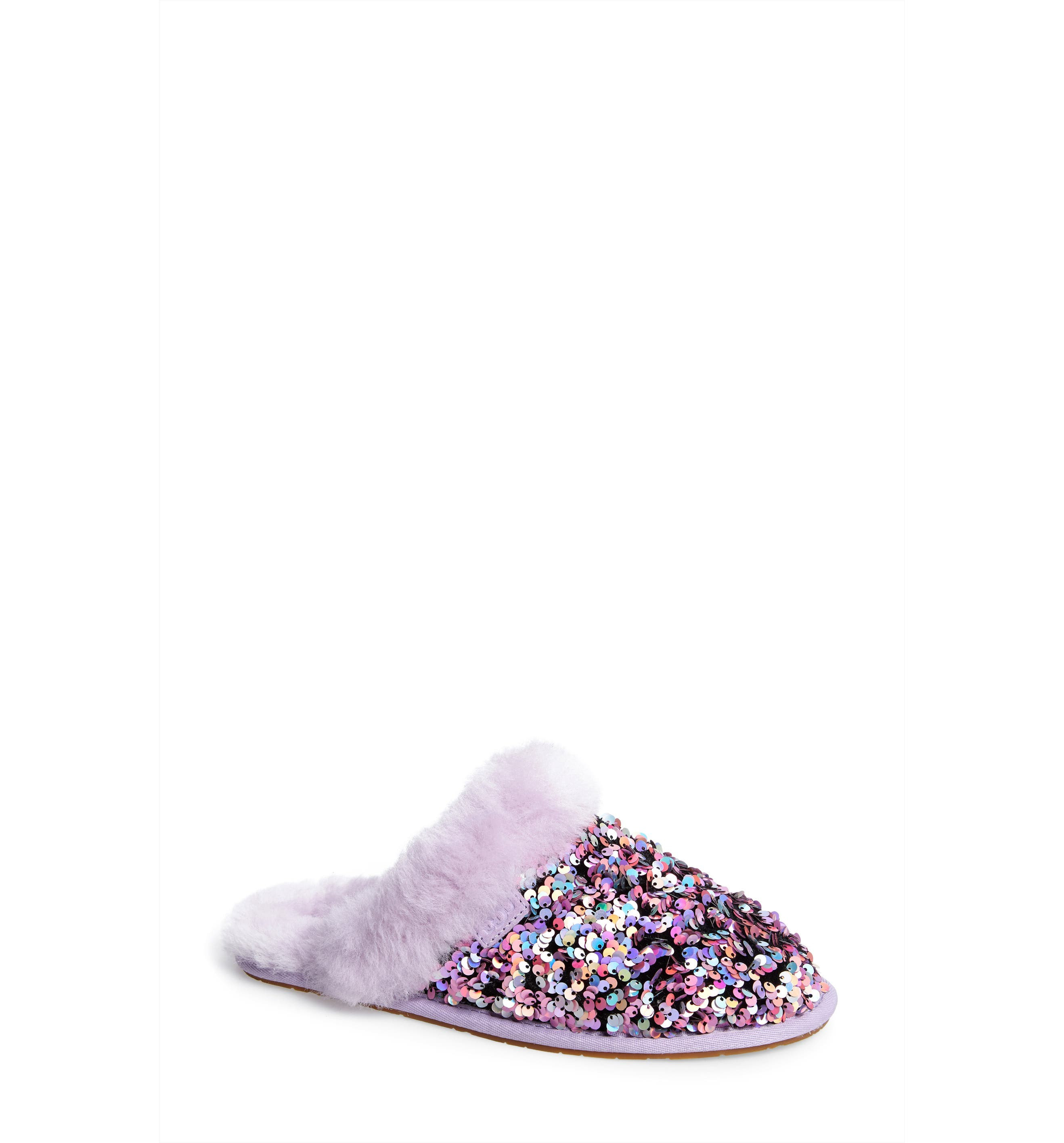 Scuffette II Stellar Sequin Genuine Shearling Slipper | Nordstrom