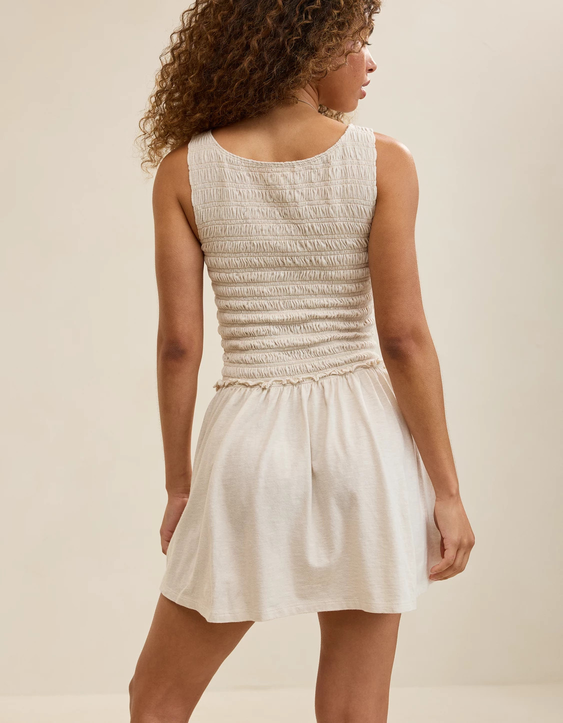 Aerie Happiest Smocked Mini Dress | Aerie