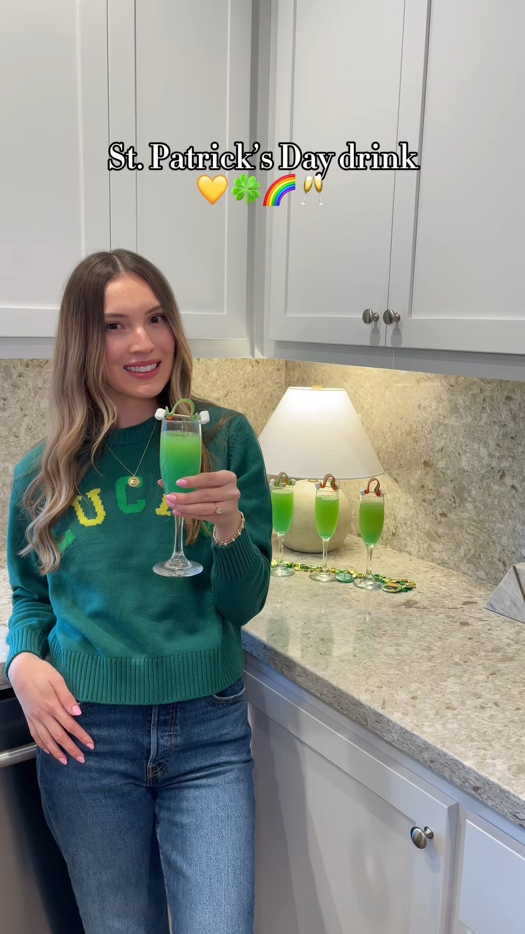 March Mimosas + Lucky sweater ✨🍀