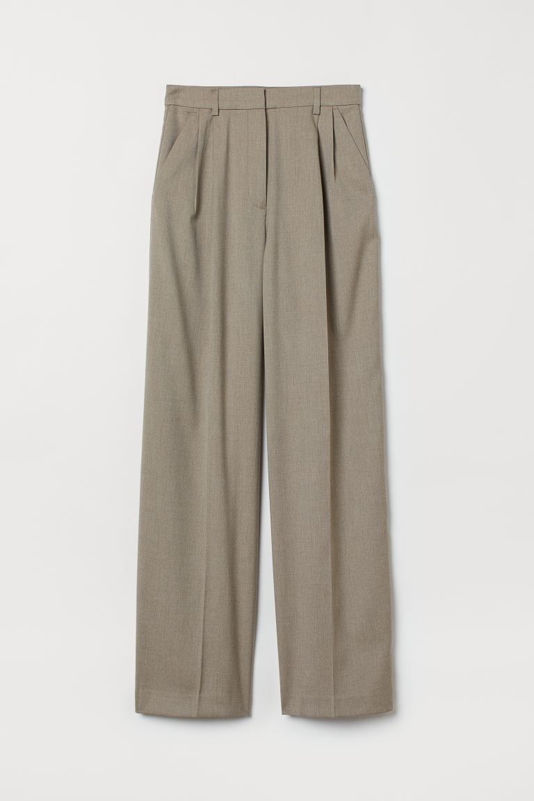 Wide crease-leg trousers | H&M (UK, MY, IN, SG, PH, TW, HK)