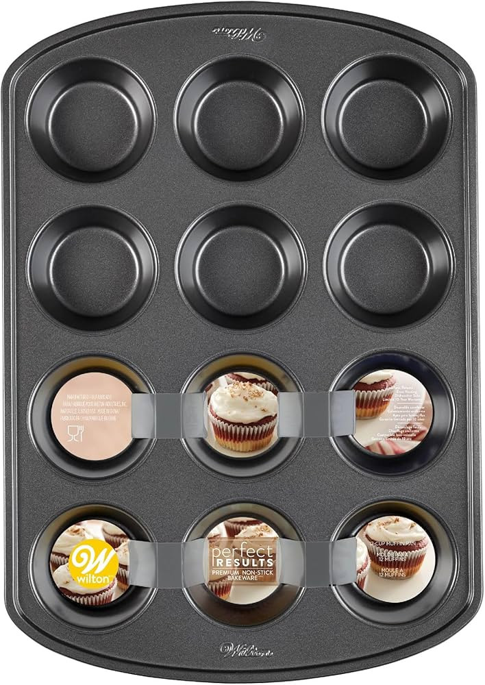 Wilton Perfect Results Premium Non-Stick Cupcake Pan, 12-Cup Muffin Tin, Steel Baking Supplies | Amazon (US)