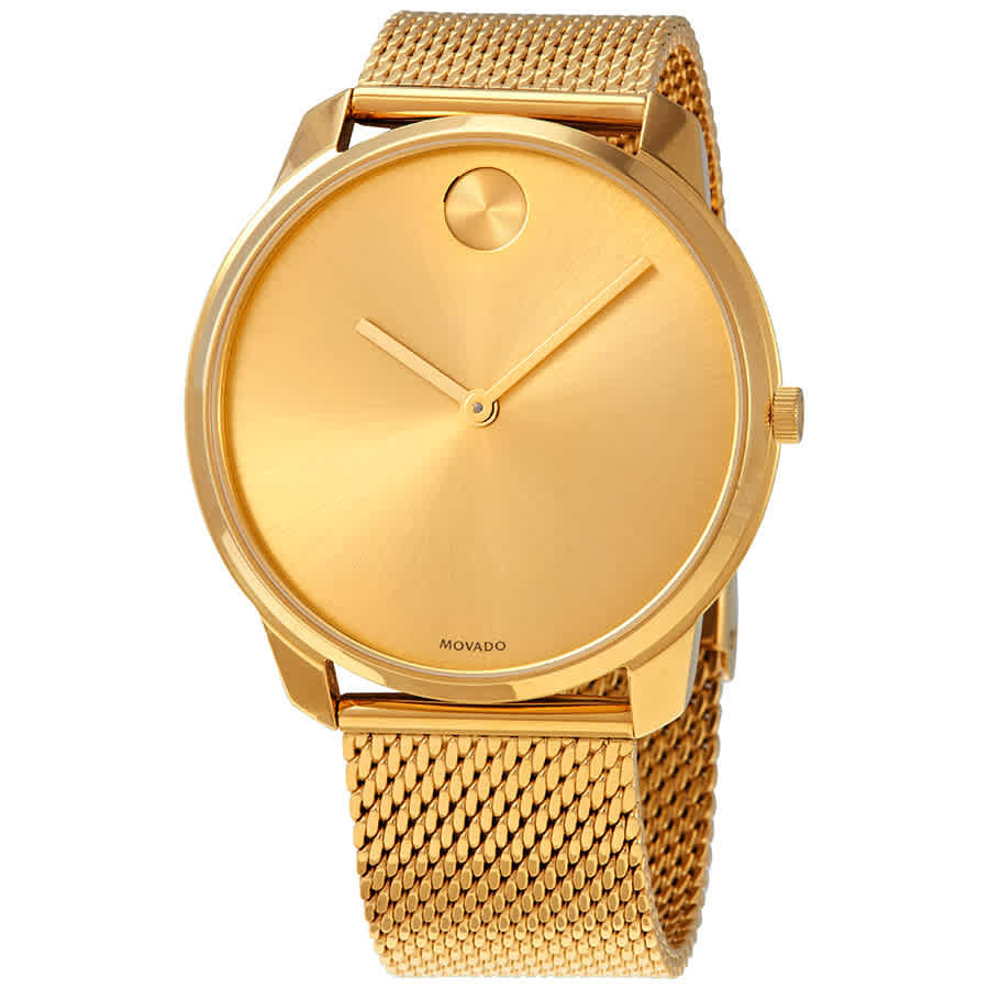 Movado Bold Quartz Gold Dial Yellow Gold Ion-plated Mens Watch 3600588 | Jomashop.com & JomaDeals.com