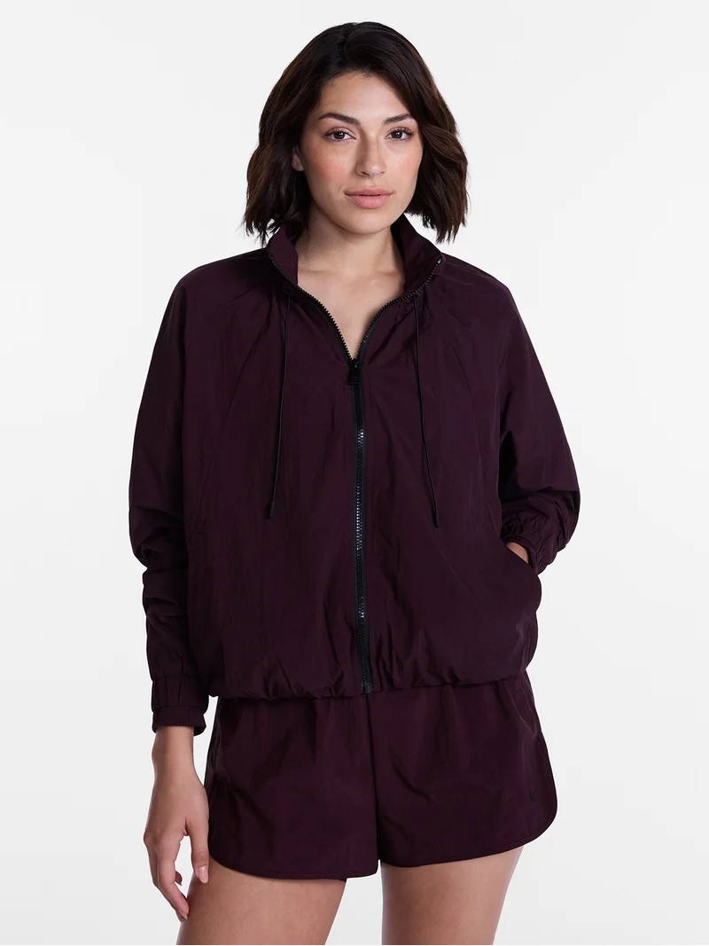 Avia Women's and Women's Plus Crinkle Jacket, Sizes XS-4X | Walmart (US)