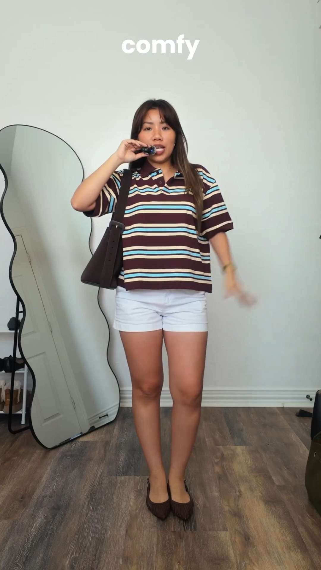 Comfy casual fall transition outfit. Top size S , shorts size 4, shoes size 6.5  

 #LTKNYFW #LTKPetite #LTKStyleTip