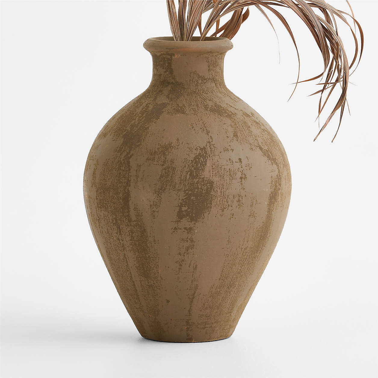 Berkshire Brown Large Vase 16" | Crate & Barrel | Crate & Barrel