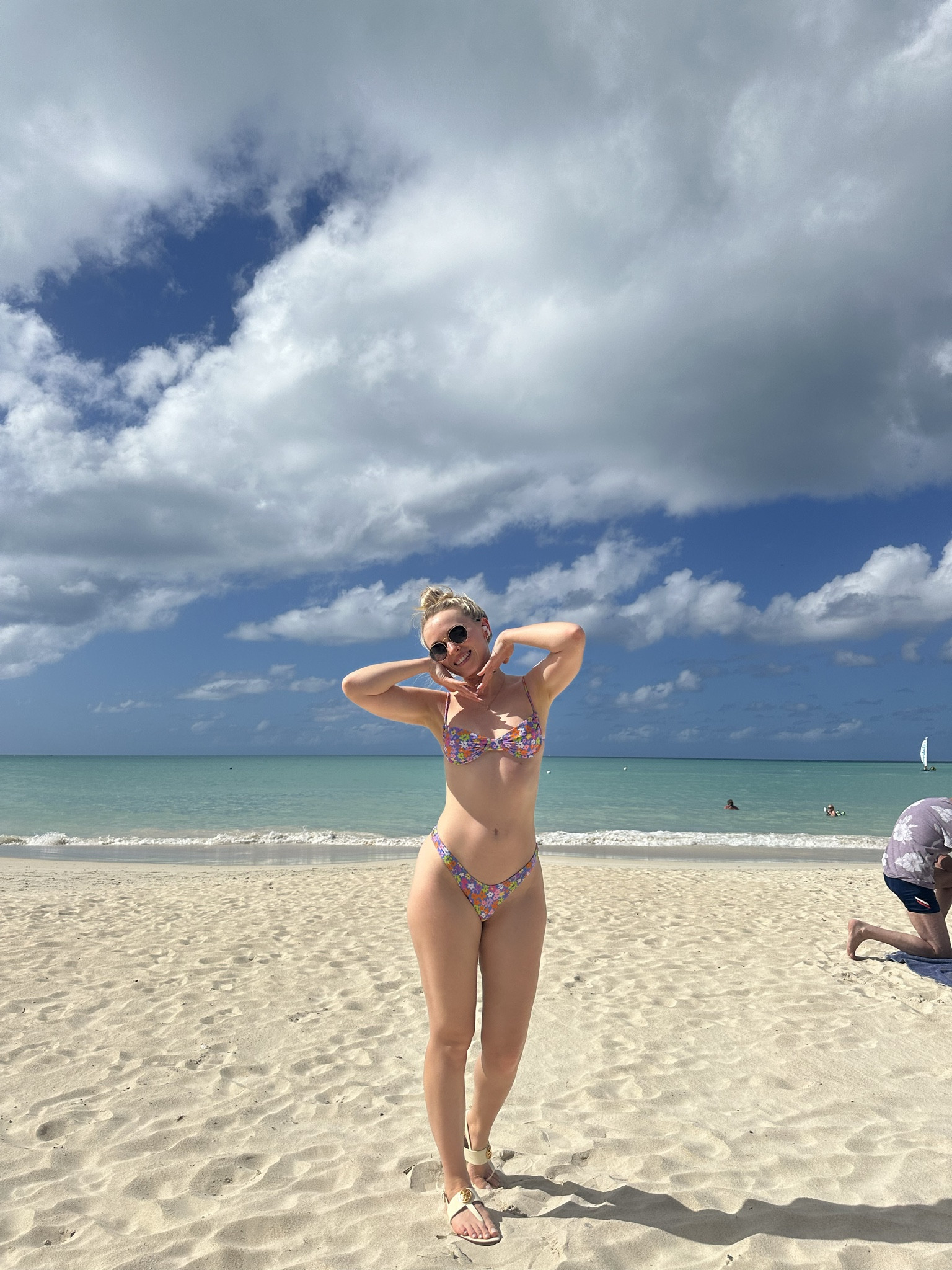 My favourite beach fit 😍 Nothing beats a cute bikini, a stylish pair of sunglasses and a good book on the beach! 🏝️ 

#LTKSeasonal #LTKMostLoved #LTKswim