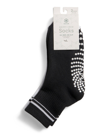 2pk Grippy Crew Socks | TJ Maxx