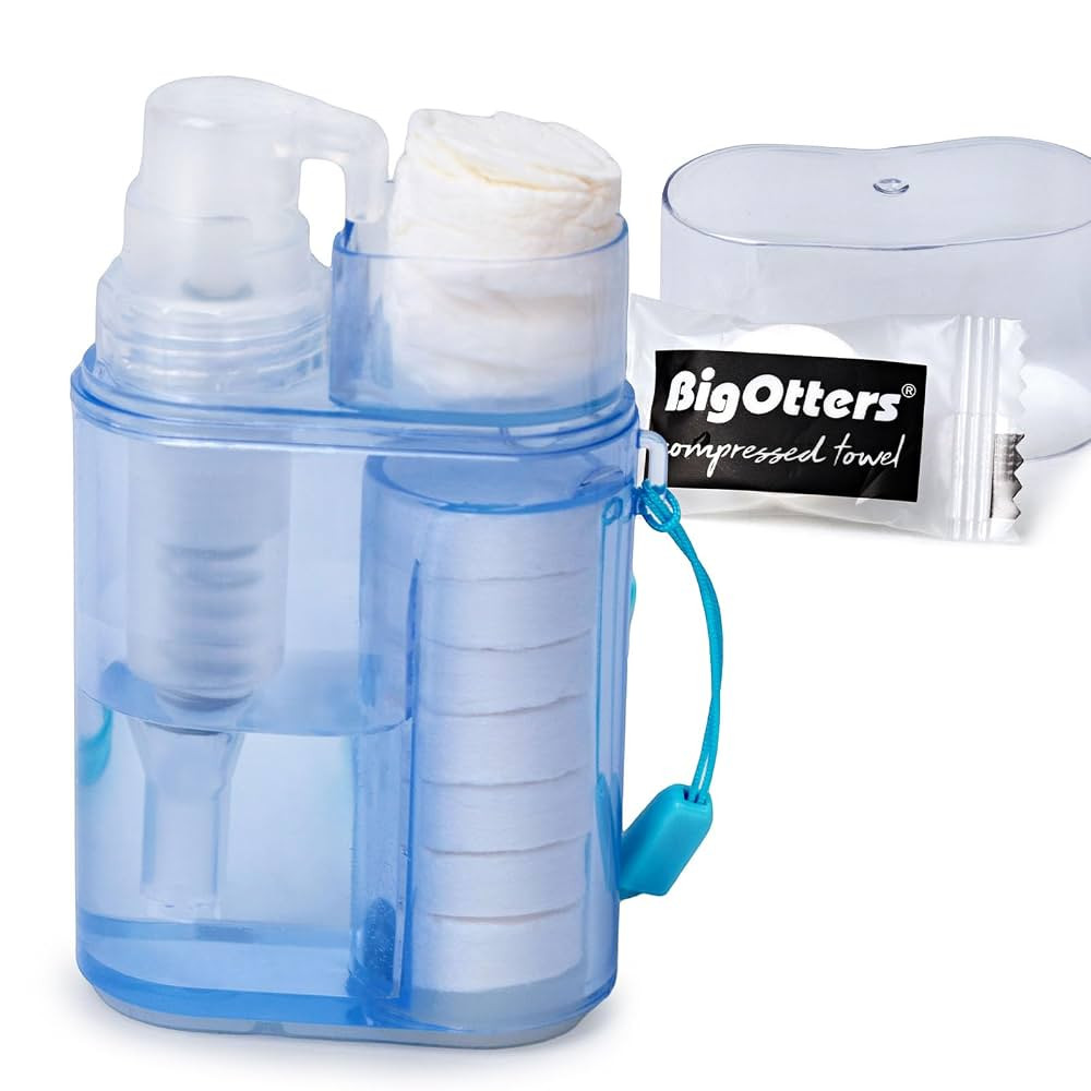 BigOtters Compressed Towels with Bottle, Disposable Towels for Face with Reusable Dispenser Carry... | Amazon (US)