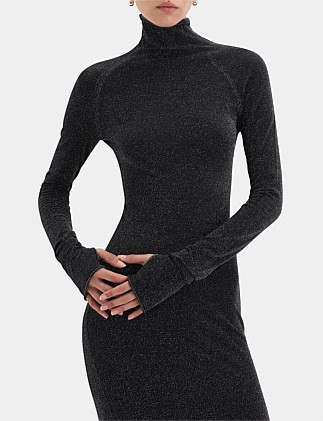 Sir Chiano Metallic Knit Long Sleeve Dress | David Jones | David Jones (Australia & New Zealand)