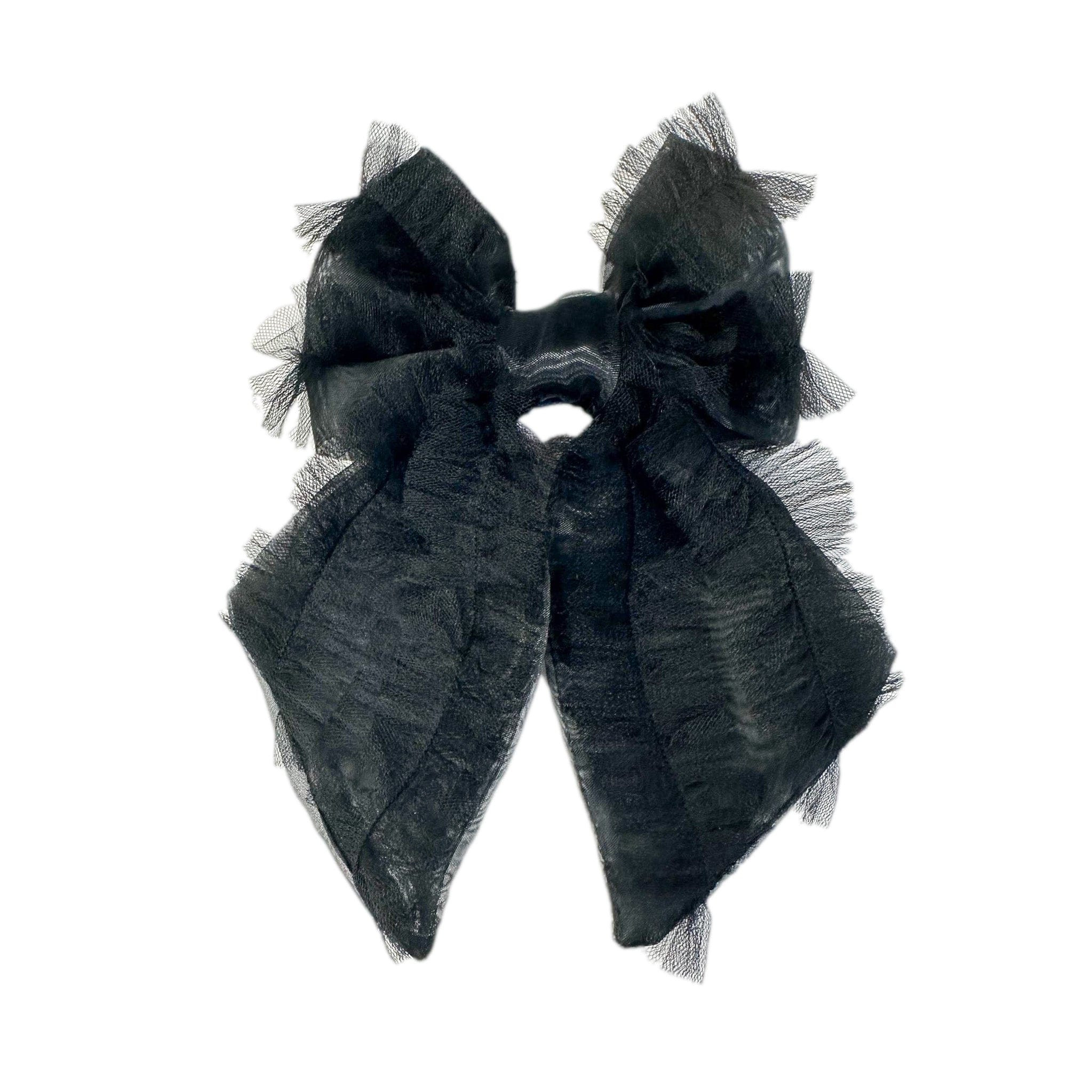 Kylie Black Organza Hair Bow | petite maison kids