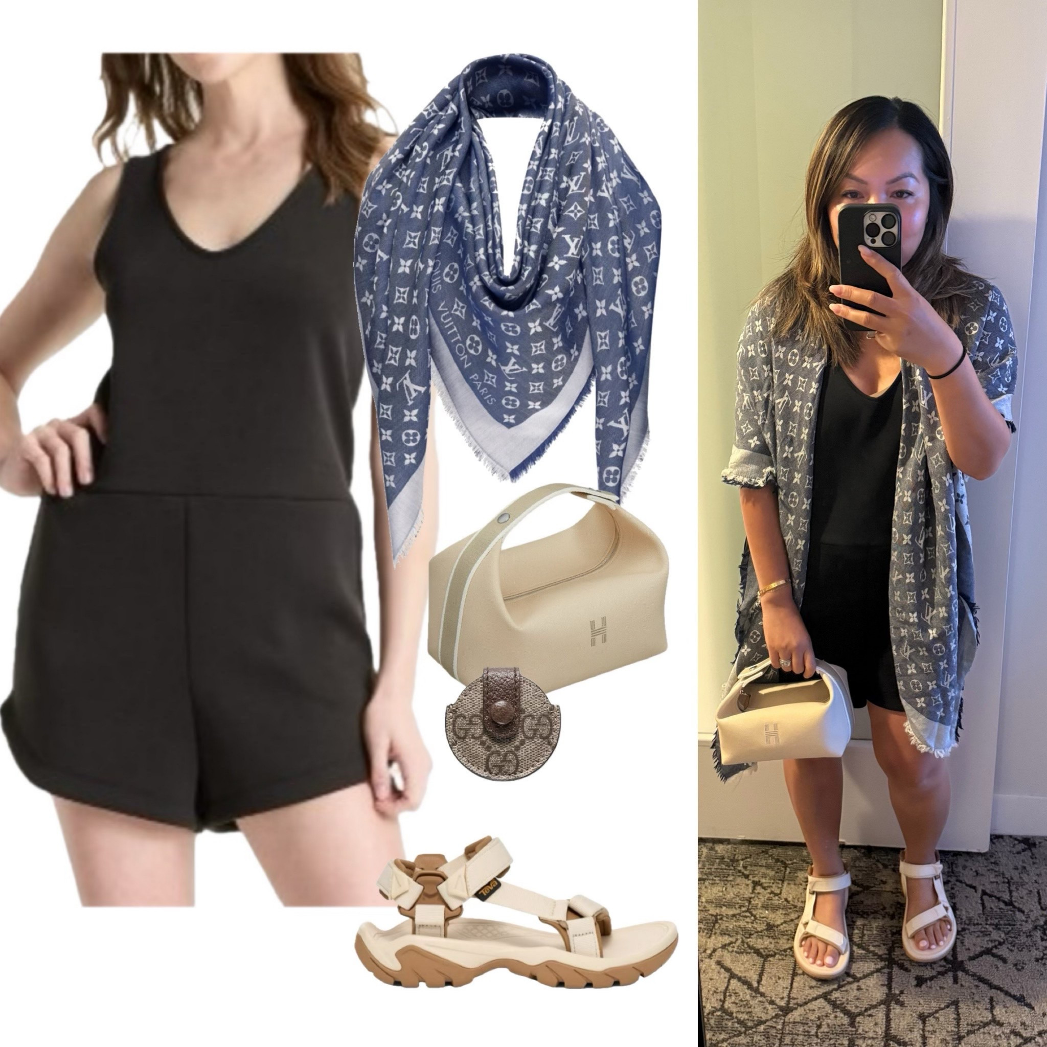 Jumper - Target
Scarf 🧣- Louis Vuitton 
Bag 💼- Hermes bride a brac 
Sandals 🩴- teva 

#LTKItBag #LTKStyleTip #LTKShoeCrush