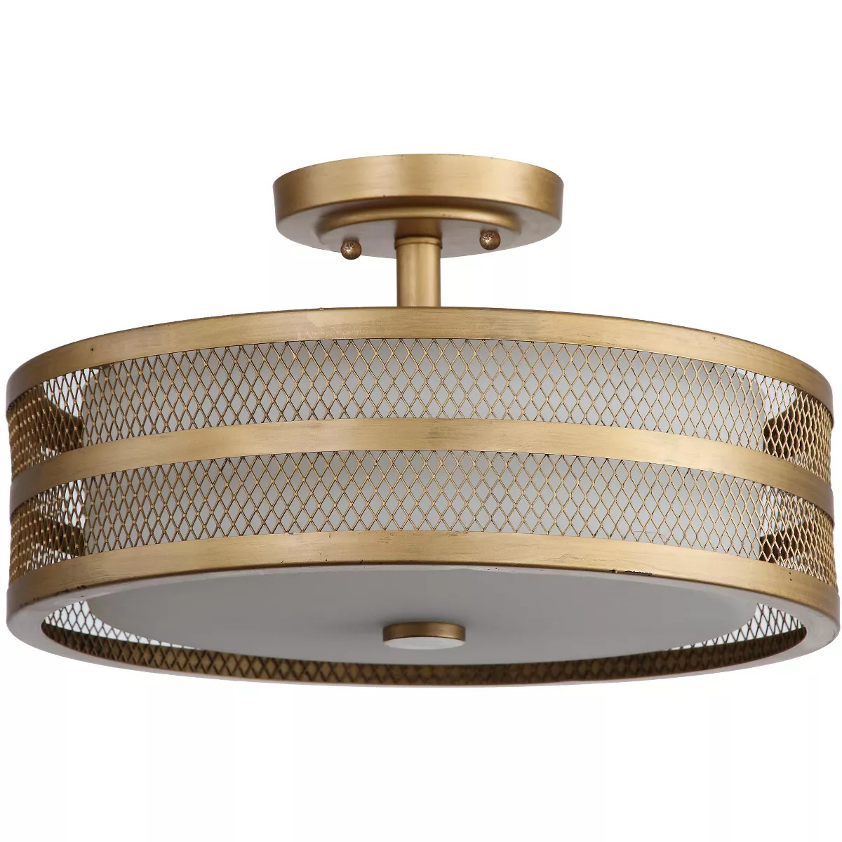 Greta 3 Light Semi Flush - Antique Gold - Safavieh. | Target
