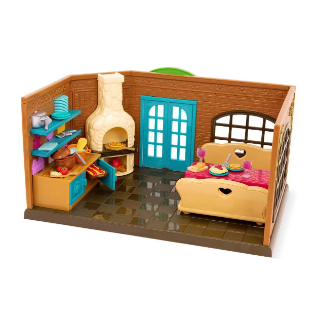 Li'l Woodzeez Restaurant Playset with Toy Food 31pc - Pass-the-Pasta Restaurant | Target