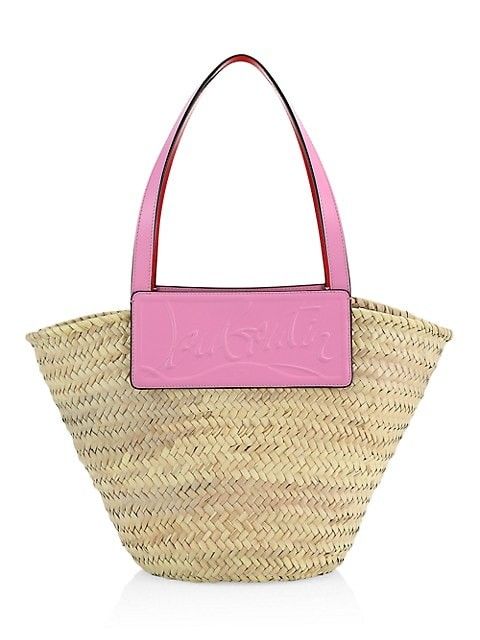 Loubishore Leather-Trimmed Straw Tote - Beach Tote - Christian Louboutin | Saks Fifth Avenue