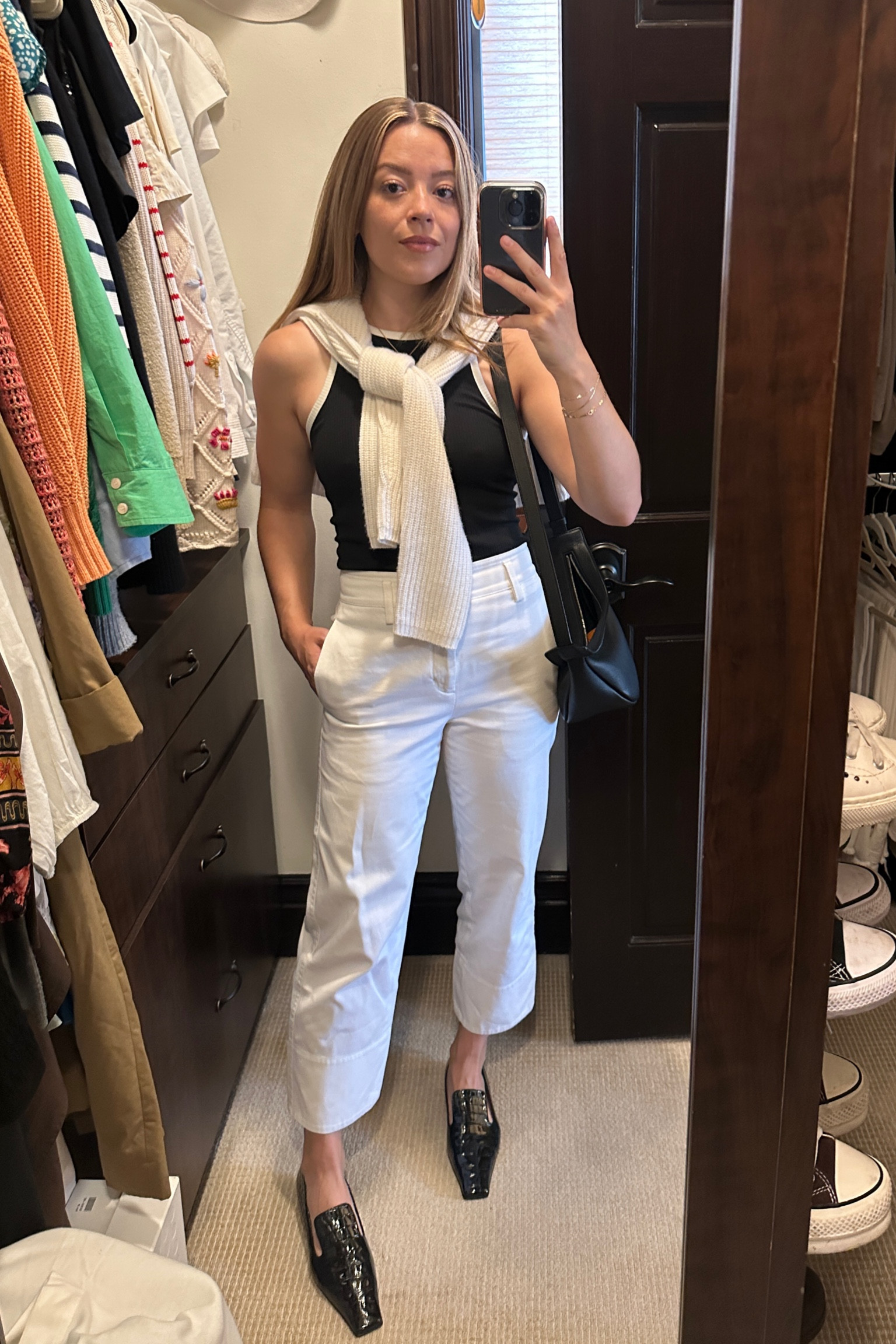 I am in LOVE with these Khaite loafers. I have always wanted to invest in the Dallas boot but can’t seem to find ones that really speak to what I “need” in my closet. Came across these and they are PERFECT. The texture, the low heel, and sleek pointed square toe was a great addition to my footwear. Plus they are super comfortable! Linking other fun similar options.

#LTKworkwear #LTKshoecrush #LTKfit