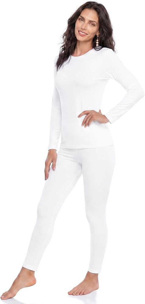 WEERTI Thermal Underwear for Women Long Johns with Fleece Lined Base Layer Women Cold Weather Top... | Amazon (US)