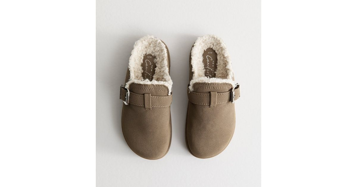Light Brown Faux Fur Lined Clog | New Look | New Look (UK)