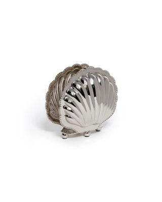 Côte Shell Napkin Holder - Polished Nickel | Brooke and Lou