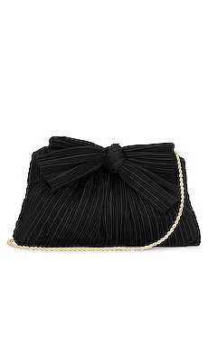 Loeffler Randall Rayne Pleated Frame Clutch With Bow in Black  from Revolve.com | Revolve Clothing (Global)