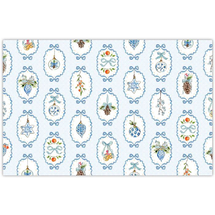 Christmas Citrus Bow Frame Placemats | Rosanne Beck Collections