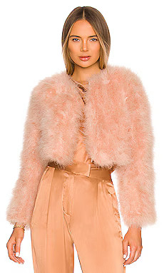 Bubish Manhattan Feather Jacket in Rose from Revolve.com | Revolve Clothing (Global)