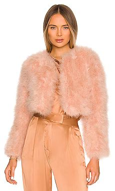 Bubish Manhattan Feather Jacket in Rose from Revolve.com | Revolve Clothing (Global)