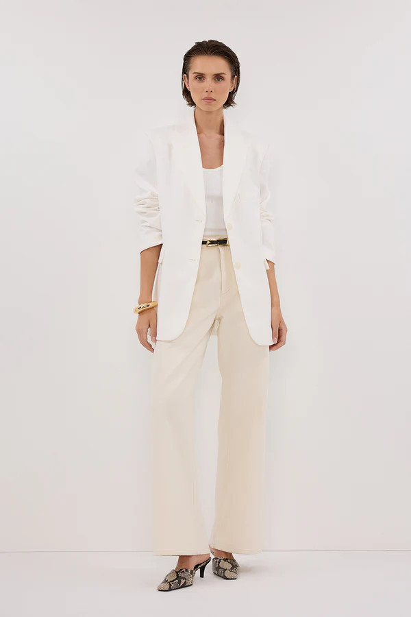 HARLEY WHITE BOYFRIEND BLAZER | DISSH