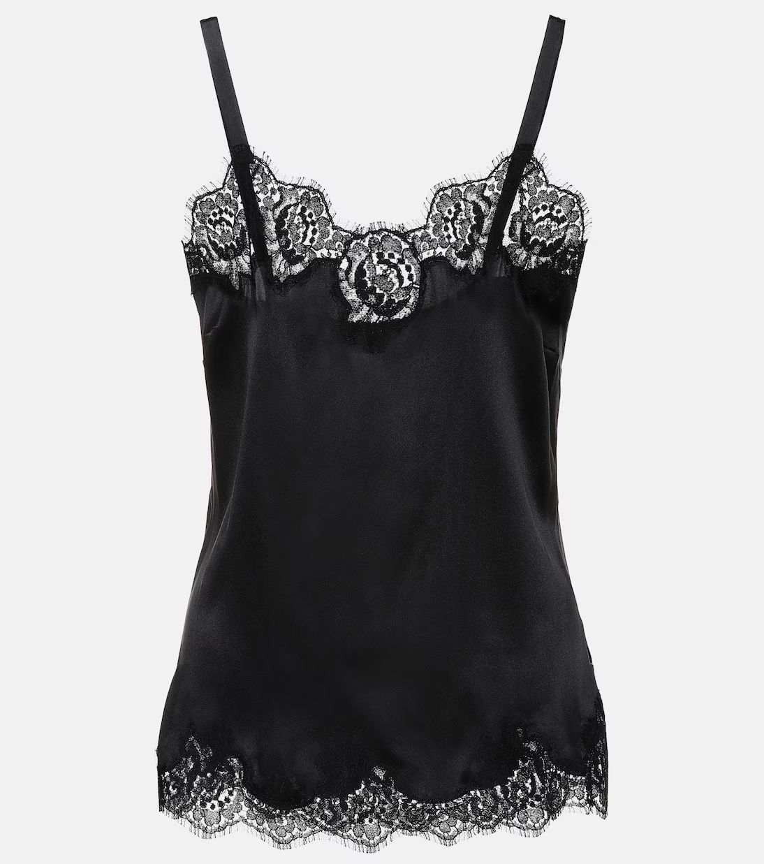 Dolce&GabbanaLace-trimmed satin camisole | Mytheresa (US/CA)