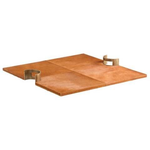 Arteriors Jones Leather Tray Brown Hair on Hide | Lamps Plus