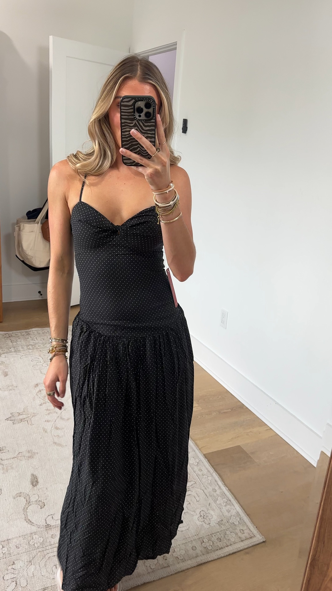 @Petal & Pup size XXS Step into the new season with the Shanice Maxi Dress in a classic black polka dot print. This piece brings major main-character energy to your wardrobe with a universally flattering sweetheart neckline and an on-trend drop waist design that effortlessly elongates your silhouette.

#LTKWedding #LTKootd #LTKdayinmylife