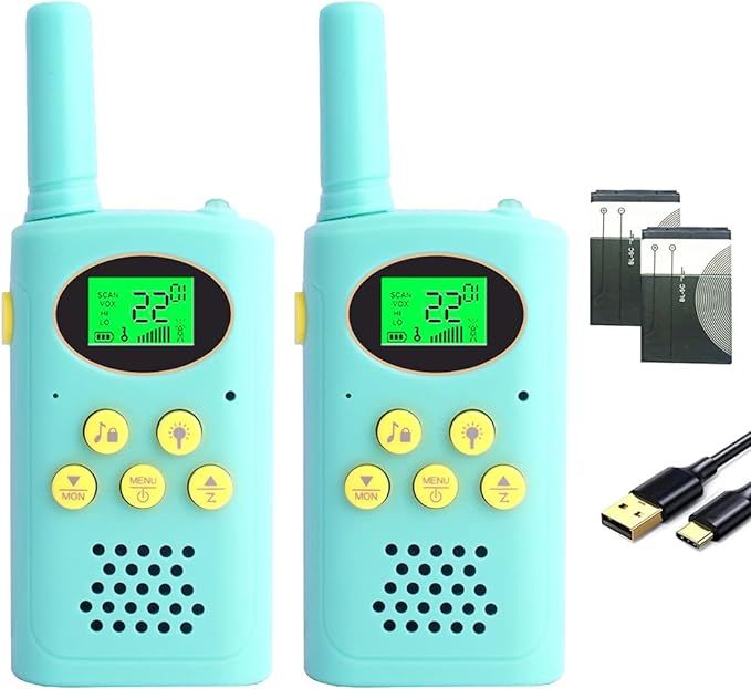 TUCHUNME Rechargeable Walkie Talkies for Kids 22 Channels 2 Way Radio Toy with Lithium Battery Ba... | Amazon (US)