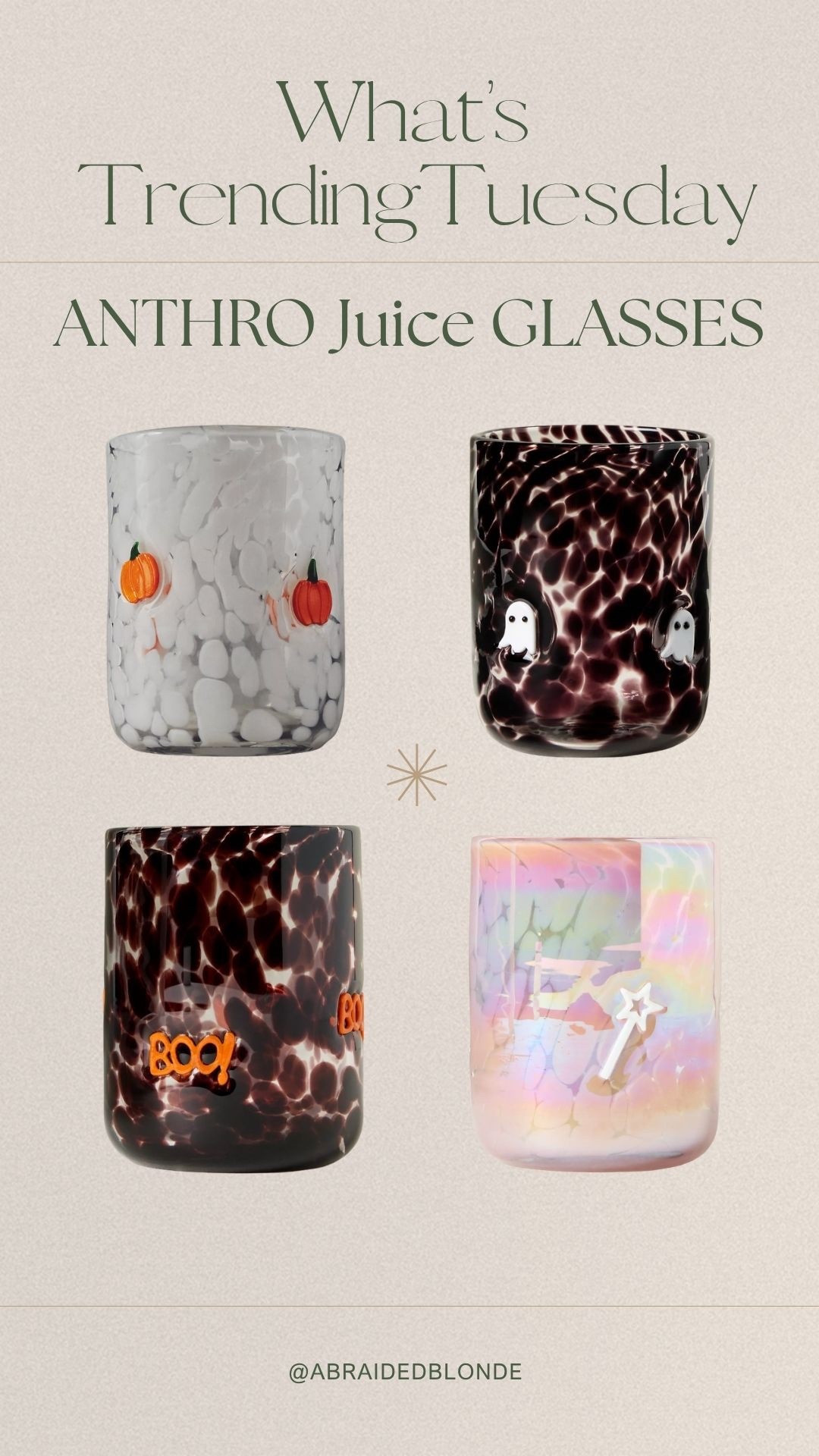 Halloween glasses from anthro. Anthropologie finds. Mystic confetti juice glass. 

#LTKSeasonal