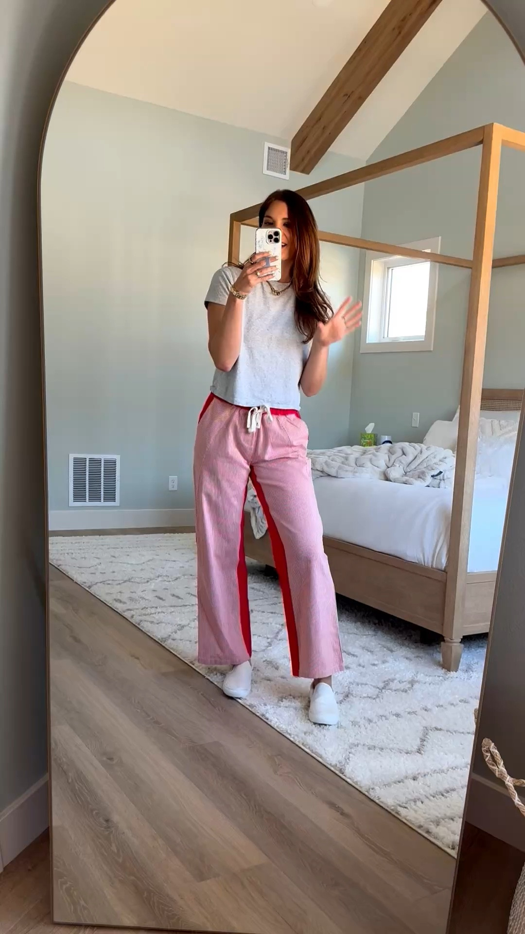 These pants are such a fun spring piece, I love the stripe detail and the relaxed fit. They are not a tall inseam but still work great at 6 foot, and the length is actually really good. Super comfortable and easy to style, especially if you want that slightly slouchy look.

Pants - size L, size up for a slouchy fit

Tall girl outfits, Striped pants women, Spring outfit ideas, Amazon fashion finds, Casual statement pants, 6 foot style, Relaxed fit pants, Everyday outfit ideas, Comfortable spring outfits, Fun pants outfit, Effortless style, Stang and Co

#LTKTall #LTKootd #LTKmomlife