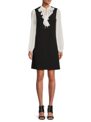 Tommy Hilfiger ​Ruffle Mini A Line Dress on SALE | Saks OFF 5TH | Saks Fifth Avenue OFF 5TH