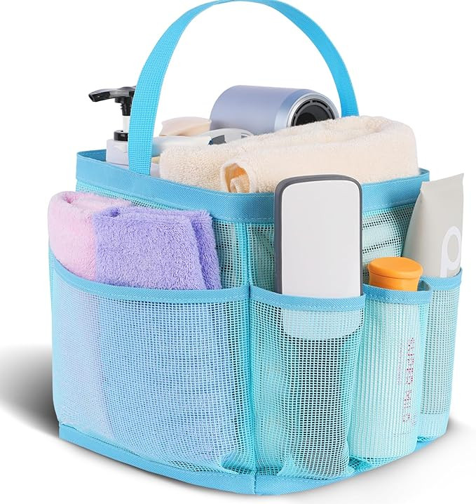 EUDELE Mesh Shower Caddy Portable, 8-Pocket Large Capacity, Quick Dry, Easy Clean, Ideal for Beac... | Amazon (US)