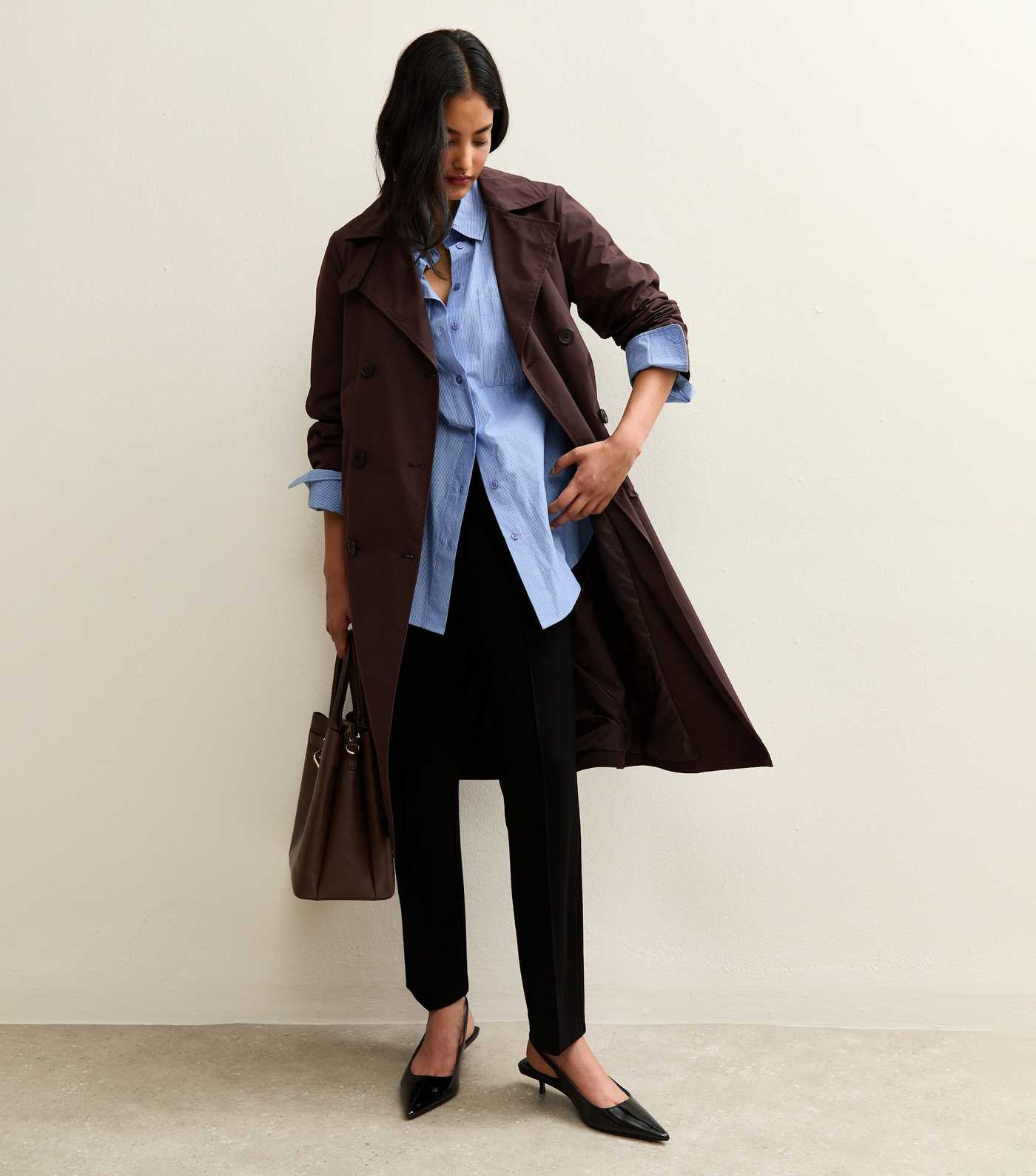 Brown Double Breasted Trench Coat | New Look | New Look (UK)
