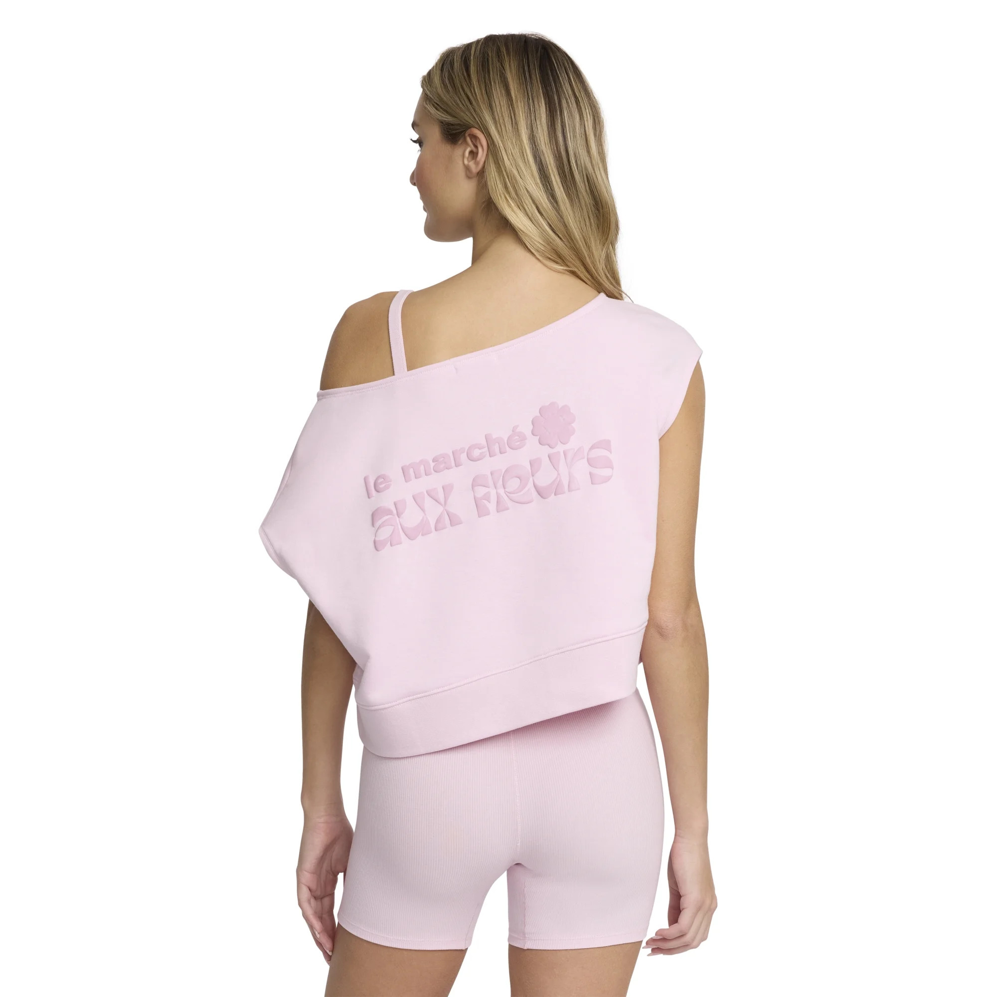 Mills by Millie Bobby Brown Women's Off Shoulder Short Sleeve Sweatshirt, XXS-XXL | Walmart (US)