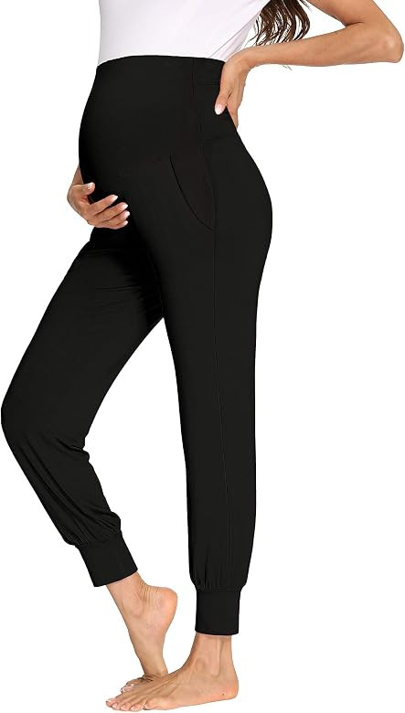 fitglam Women's Maternity Pants Clothes Pajamas Over Belly Pregnancy Must Haves Lounge Pants Jogg... | Amazon (US)