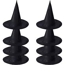 8 Pack Witch Hats,Halloween Black Witch Hat Costume Accessory for Halloween Party | Amazon (US)