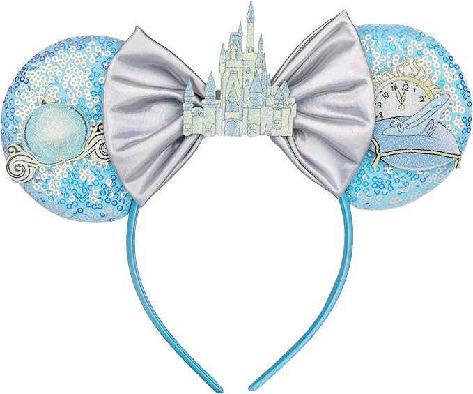 Princess Mouse Ears Headband for Women Adult,Crown & Star Sequin Mouse Ears Cute Park Ears | Amazon (US)