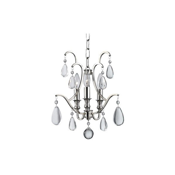 Hudson Valley Crawford 3 Light Nickel Semi Flush/Pendant | Bed Bath & Beyond